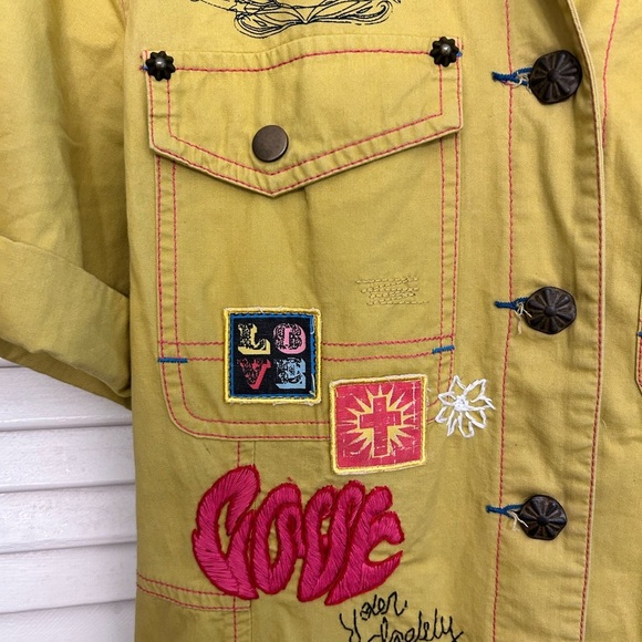 Double D Ranch Mustard Embroidered  music Patch Dress - Picture 2 of 10